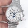 Perfect Replica Longines Master Collection White Moonphase Watch For Men 42mm